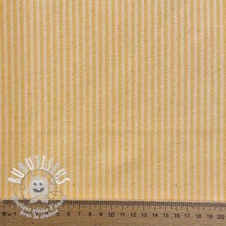 Tissu déco DOBBY Colored stripe warm yellow