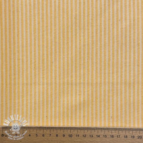 Tissu déco DOBBY Colored stripe warm yellow