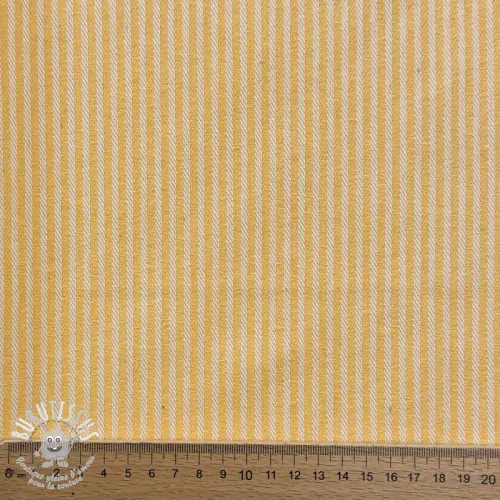 Tissu déco DOBBY Colored stripe warm yellow