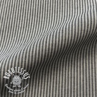 Tissu déco DOBBY Colored stripe graphite