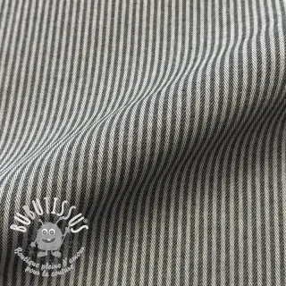 Tissu déco DOBBY Colored stripe graphite