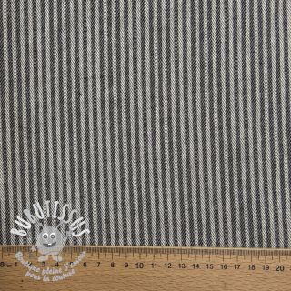 Tissu déco DOBBY Colored stripe graphite