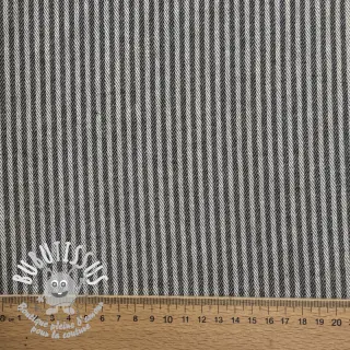 Tissu déco DOBBY Colored stripe graphite