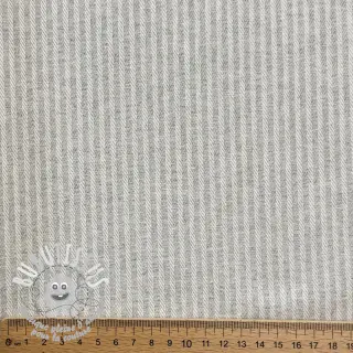 Tissu déco DOBBY Colored stripe light grey
