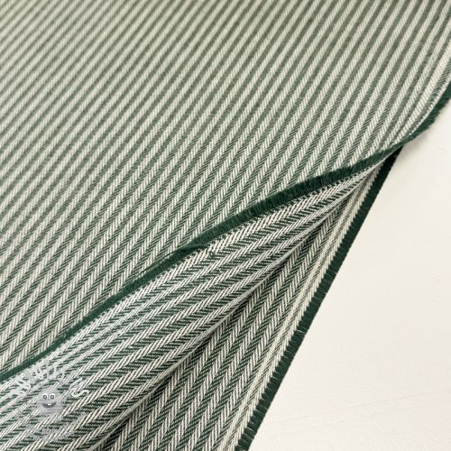 Tissu déco DOBBY Colored stripe bottle green