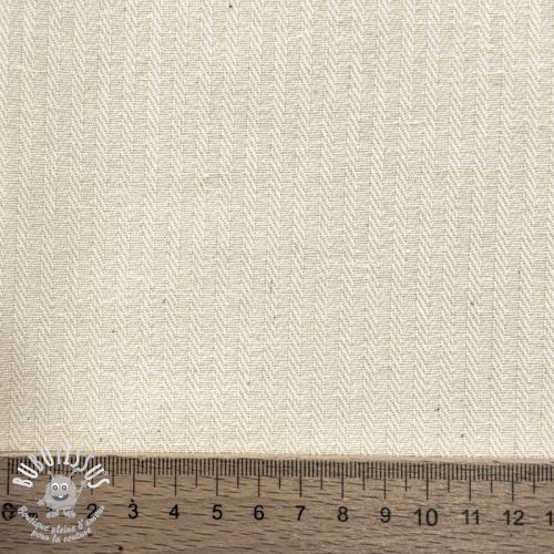 Tissu déco DOBBY Colored stripe naturel