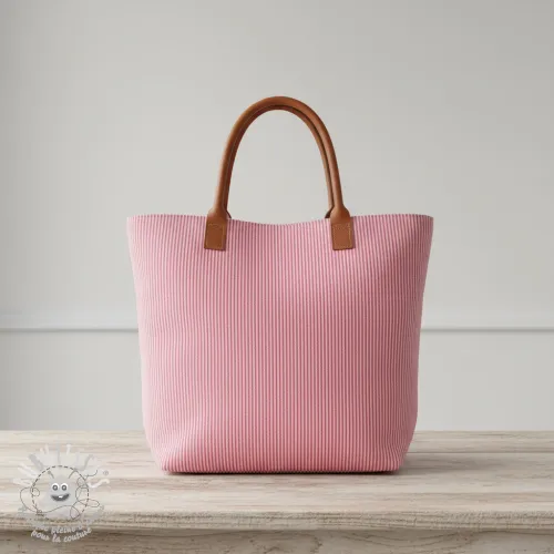 Tissu déco DOBBY Colored stripe fuchsia