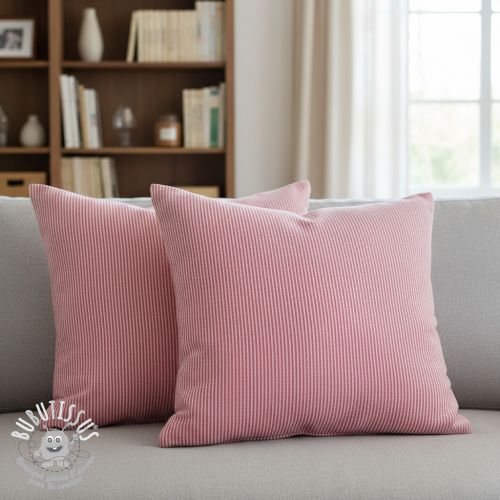 Tissu déco DOBBY Colored stripe fuchsia