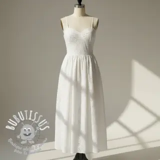 Tissu coton EMBROIDERY 2 side Camelia