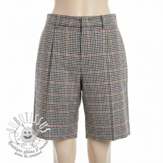 Tissu coton YARN DYED BRUSHED Check Mike ecru