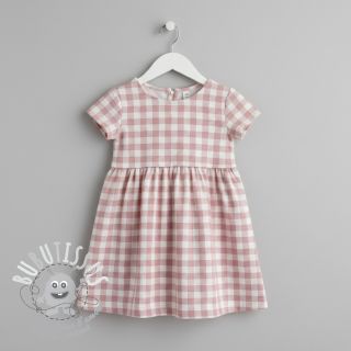 Tissu coton FLANNEL BIG Check light pink