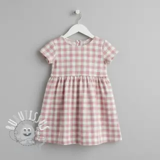 Tissu coton FLANNEL BIG Check light pink