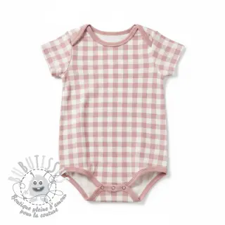Tissu coton FLANNEL BIG Check light pink