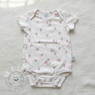 Tissu coton FLANNEL Flowers white