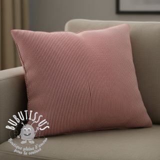 Tissu déco DOBBY Colored stripe cherry