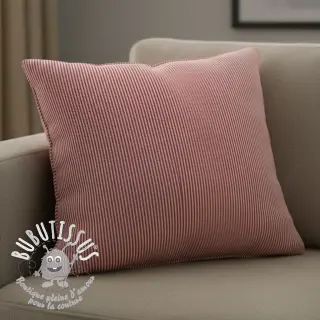 Tissu déco DOBBY Colored stripe cherry