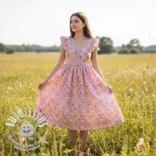 Tissu coton VOILE Small hayppy flowers digital print