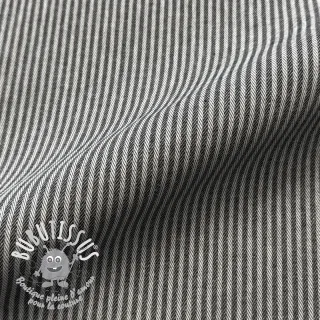 Tissu déco DOBBY Colored stripe black