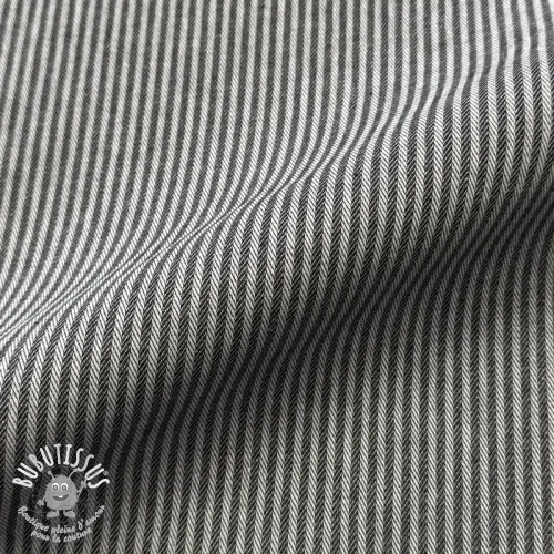 Tissu déco DOBBY Colored stripe black