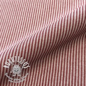Tissu déco DOBBY Colored stripe burgundy