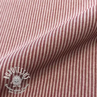 Tissu déco DOBBY Colored stripe burgundy