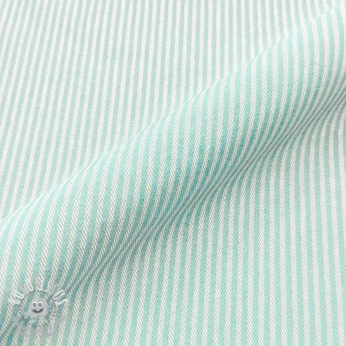 Tissu déco DOBBY Colored stripe mint