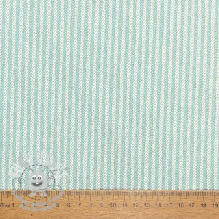 Tissu déco DOBBY Colored stripe mint