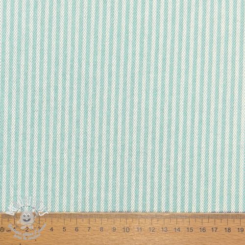 Tissu déco DOBBY Colored stripe mint