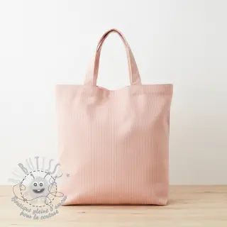 Tissu déco DOBBY Colored stripe light pink