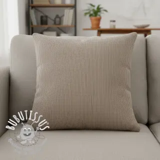 Tissu déco DOBBY Colored stripe coffee