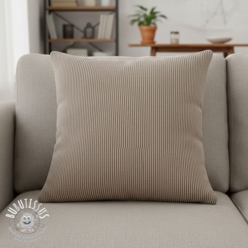 Tissu déco DOBBY Colored stripe coffee