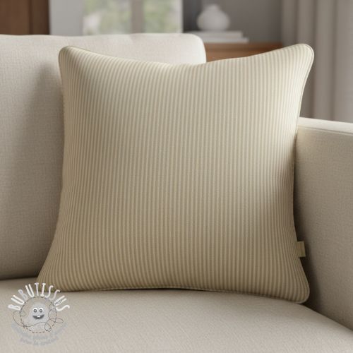 Tissu déco DOBBY Colored stripe sand