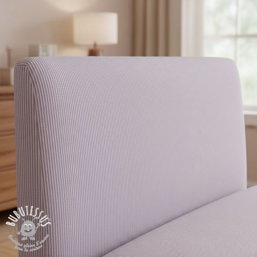 Tissu déco DOBBY Colored stripe lavender