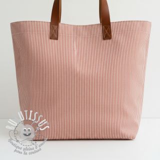 Tissu déco DOBBY Colored stripe dark orange