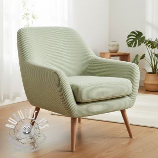 Tissu déco DOBBY Colored stripe light green