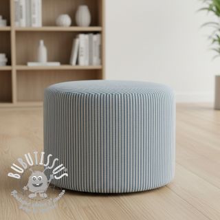 Tissu déco DOBBY Colored stripe blue