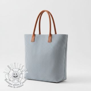 Tissu déco DOBBY Colored stripe blue