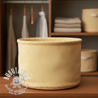 Tissu déco DOBBY Colored stripe warm yellow