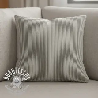 Tissu déco DOBBY Colored stripe graphite