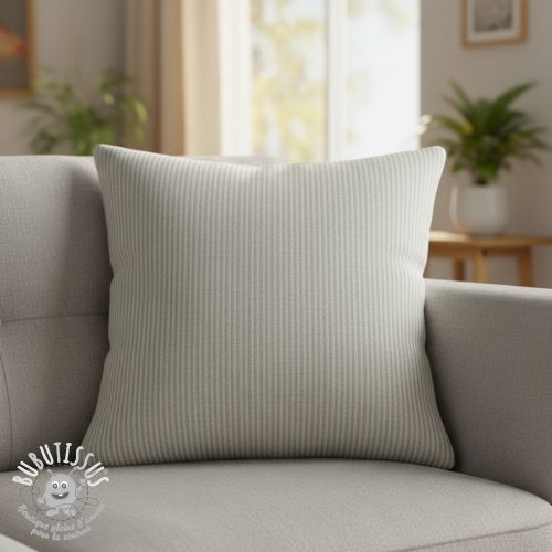 Tissu déco DOBBY Colored stripe light grey