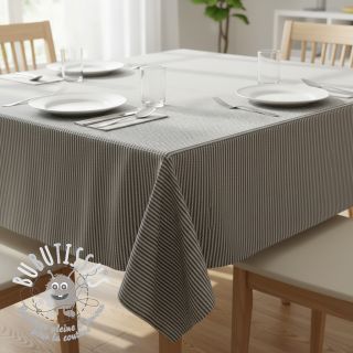 Tissu déco DOBBY Colored stripe black