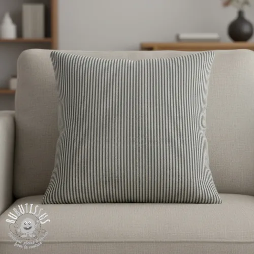 Tissu déco DOBBY Colored stripe black
