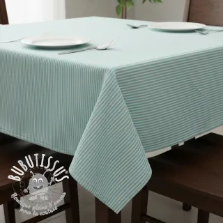Tissu déco DOBBY Colored stripe mint