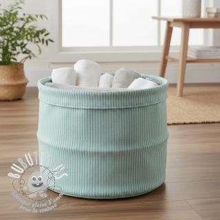 Tissu déco DOBBY Colored stripe mint