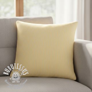 Tissu déco DOBBY Colored stripe pastel yellow