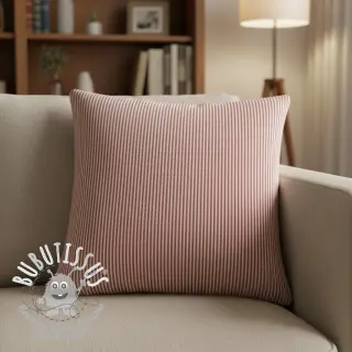 Tissu déco DOBBY Colored stripe burgundy