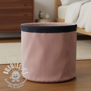 Tissu déco DOBBY Colored stripe burgundy