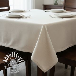 Tissu déco DOBBY Colored stripe naturel