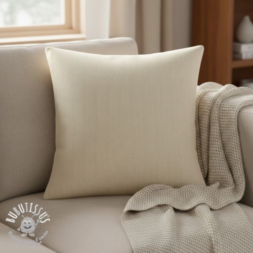 Tissu déco DOBBY Colored stripe naturel