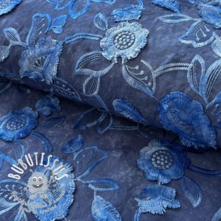 Tissu coton TIE DYE EMBROIDERY Flora design B